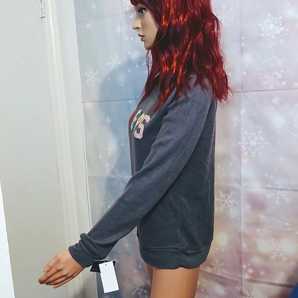 GRAYSON THREADS DARK GRAY FLEECE WINTER SLEEPWEAR TOP WOMEN'S SIZE S - Picture 2 of 7